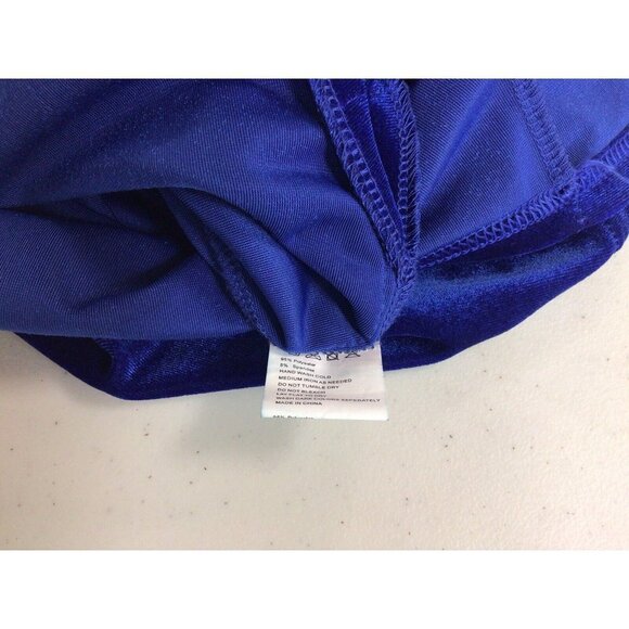 ACEVOG Blue Velvet Dress Womens Small - Picture 6 of 7